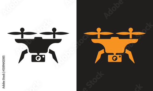 Drone, Quadrocopter icon set. Technology devices set. Drone silhouette icon. Great for entertainment, industry, web and business.
