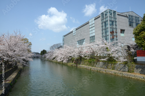 京都岡崎公園　琵琶湖疏水と国立近代美術館　京都市左京区
