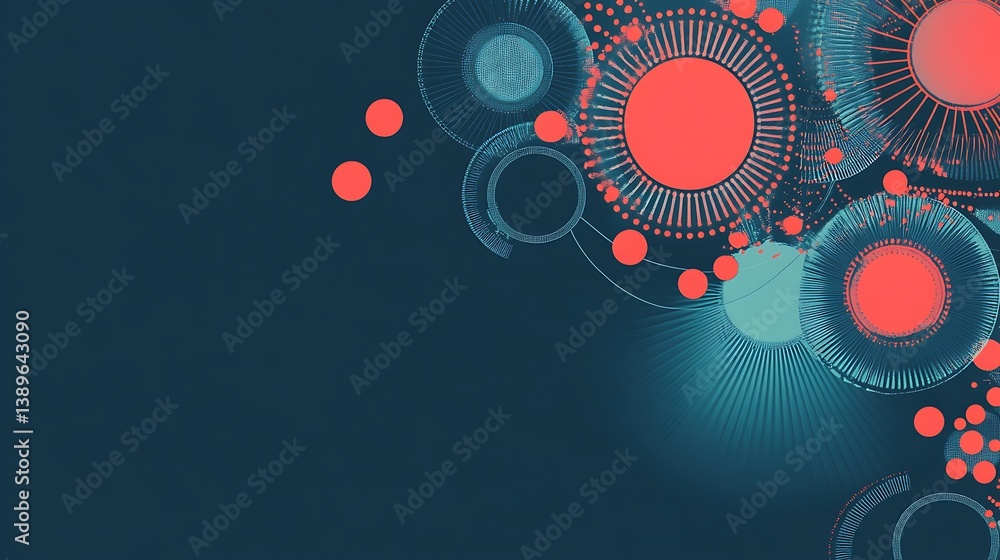 Obraz premium Abstract tech circles background.