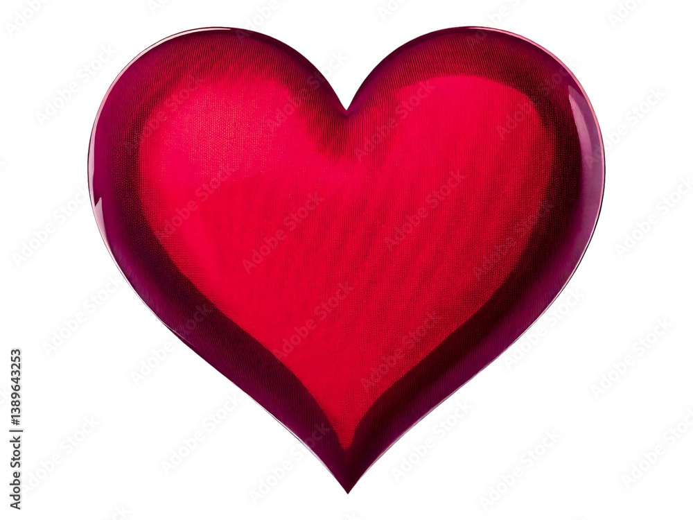 A vibrant, glossy red heart, perfect for Valentine's Day, love, romance, or charity projects. A vibrant, glossy red heart, perfect for Valentine's Day, love, romance, or charity projects.