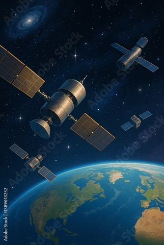 Exploration of Earth From Space With Multiple Satellites Orbiting Above