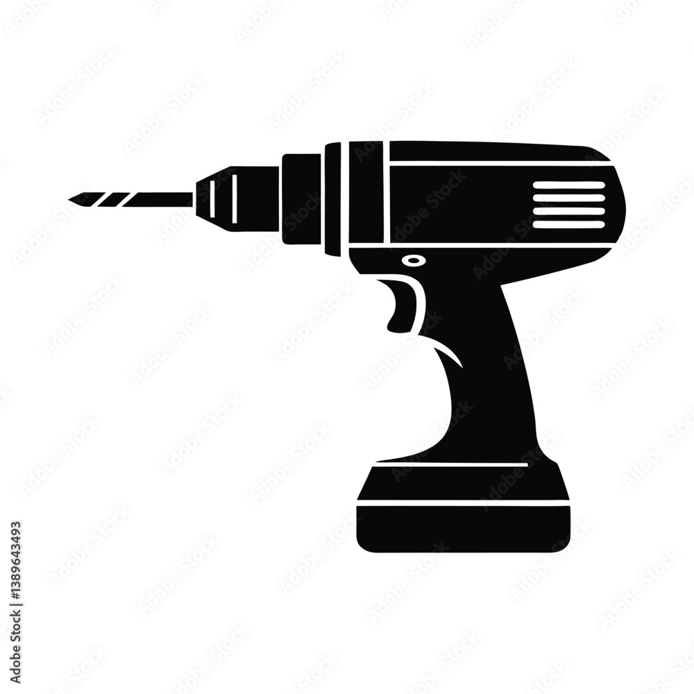 Power drill silhouette Power drill silhouette