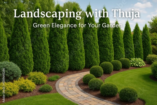 Landscaping With Thuja Brings Green Elegance to Gardens With Lush Greenery an...