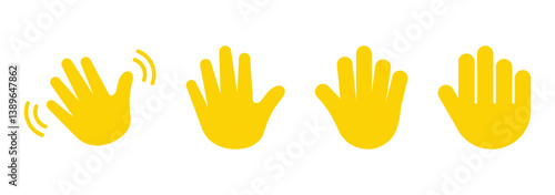 Hand Gesture Icon, Hand Stop Icon Vector