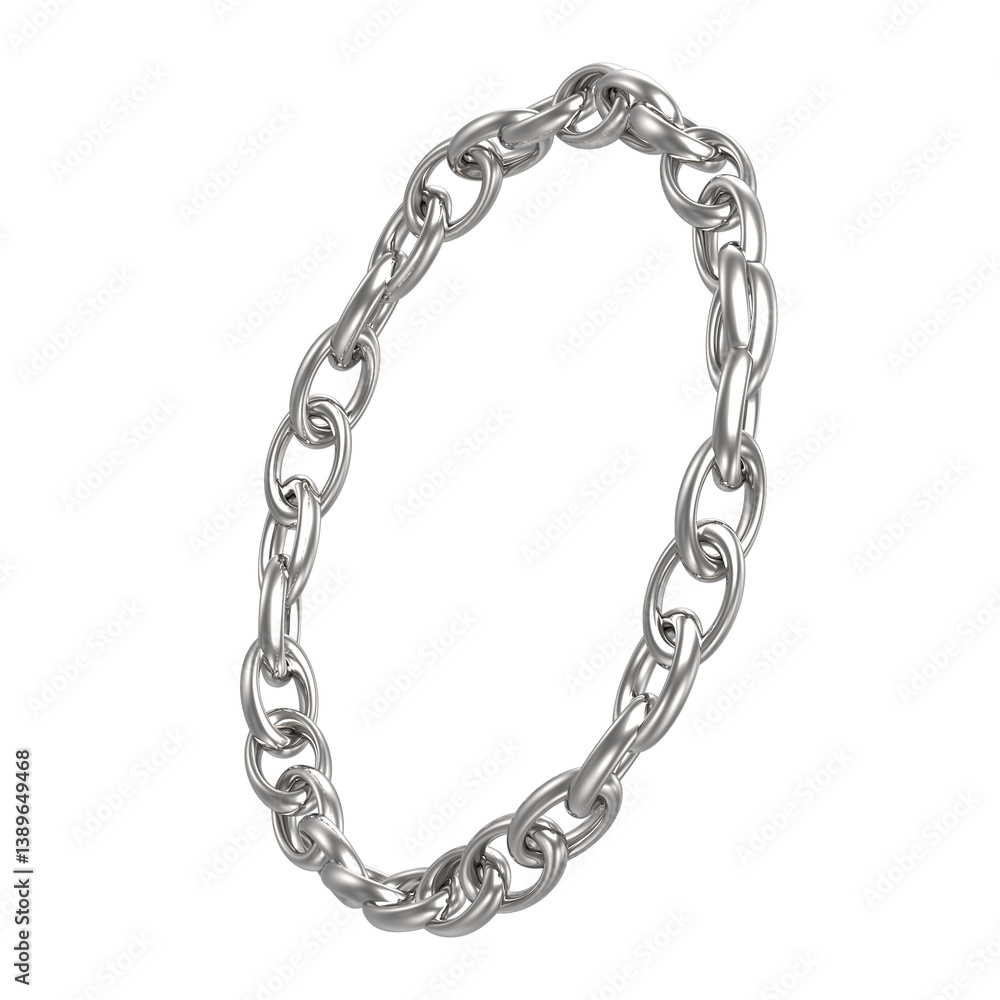 Fototapeta premium 3d render Silver Chain Link Design