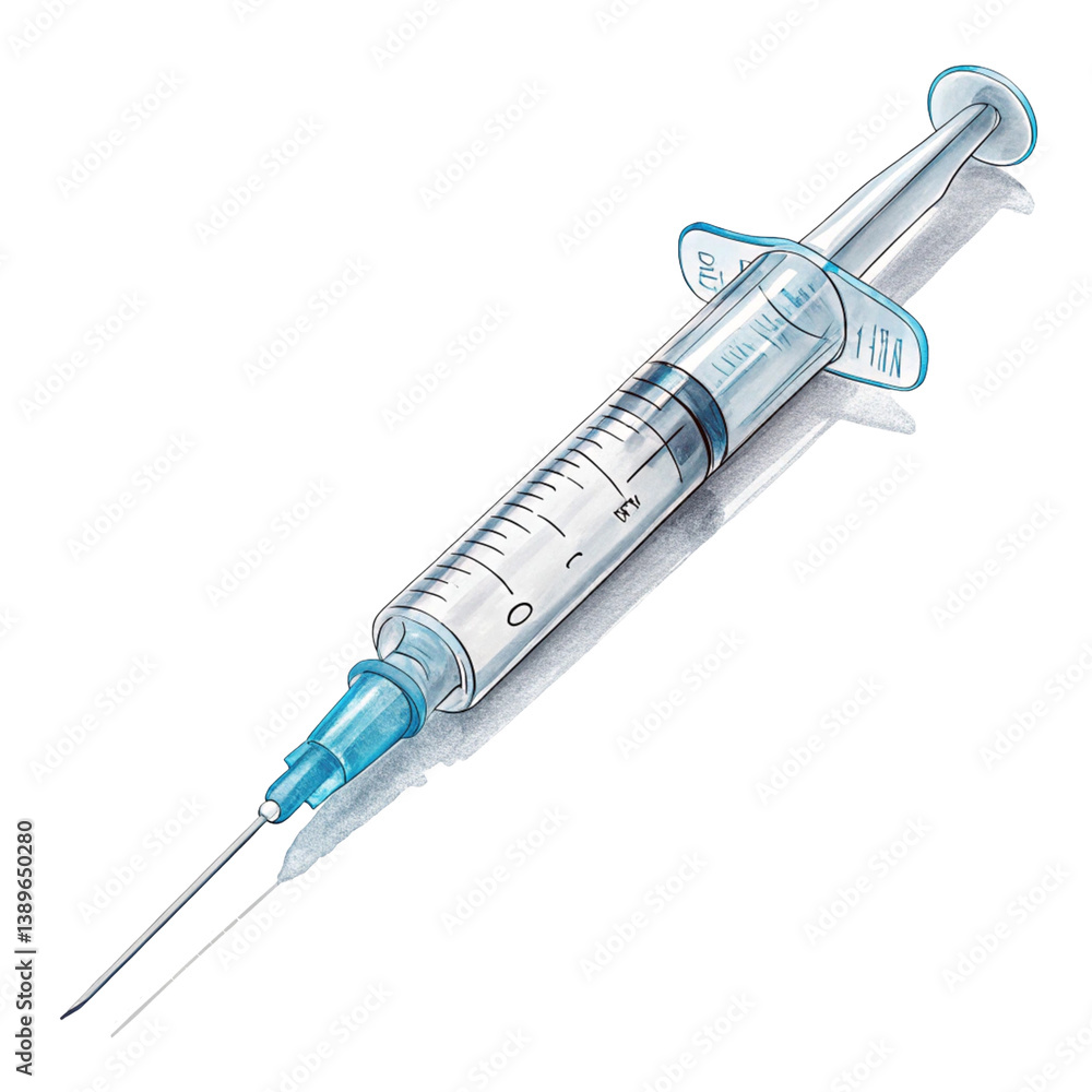 syringe on white background syringe on white background