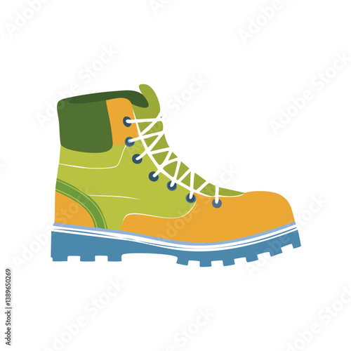 Modern hiking or tracking boots illustration