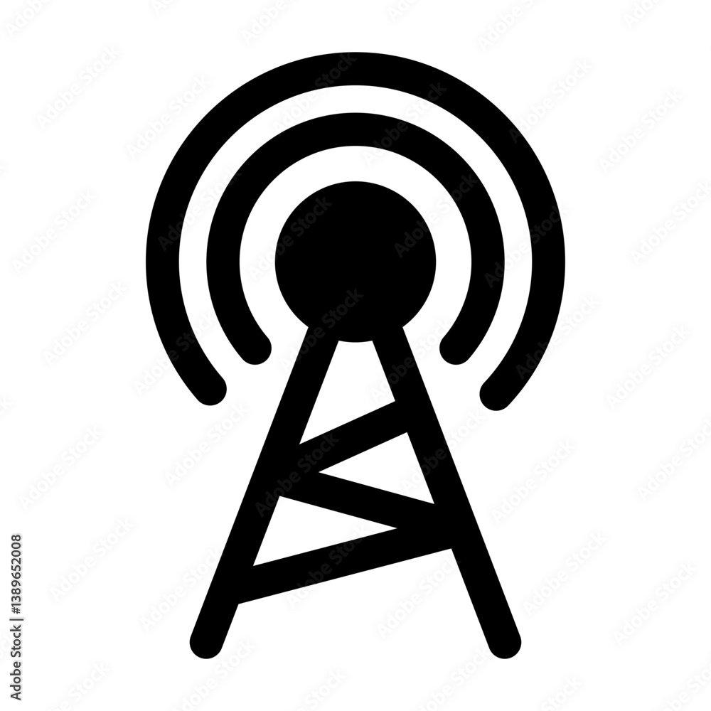 Communication Tower Solid Solid Icon Communication Tower Solid Solid Icon