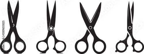 black scissors icon white background