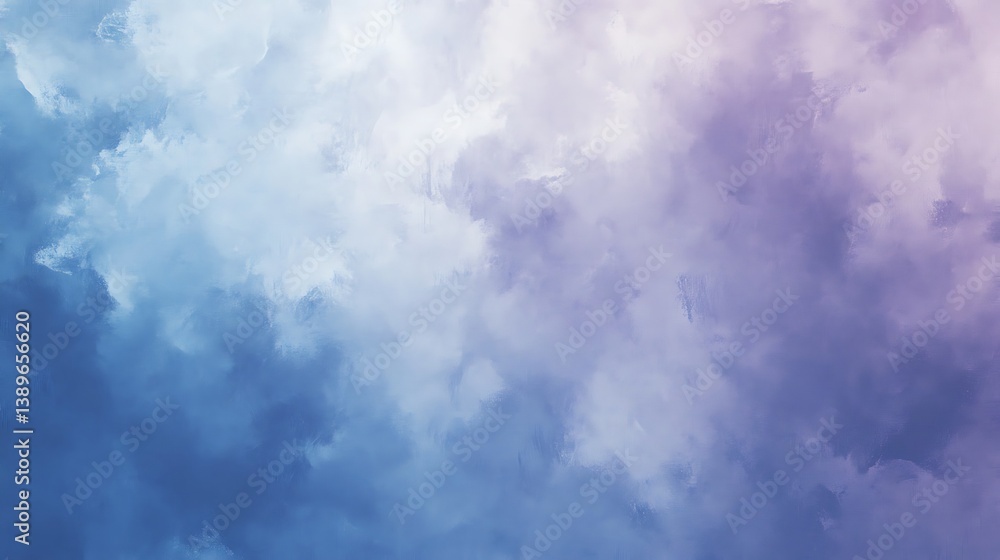 Fototapeta premium Dreamy blue and purple cloudy sky.