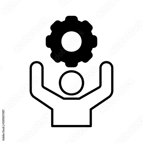 Person with a Gear Overhead