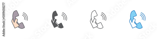 Voip Icon Set Multiple Style Vector Collection