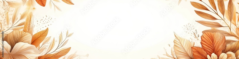 Abstract autumn leaves frame the background Abstract autumn leaves frame the background