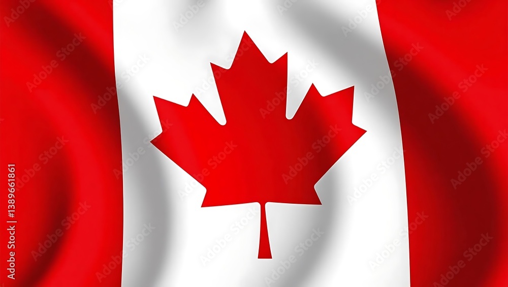 Canada s flag Red maple leaf on white national pride flowing fabric texture Canada s flag Red maple leaf on white national pride flowing fabric texture