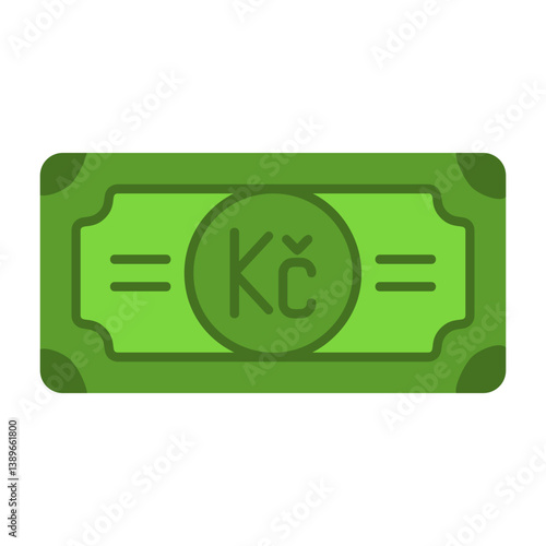 Czech Koruna Note Icon