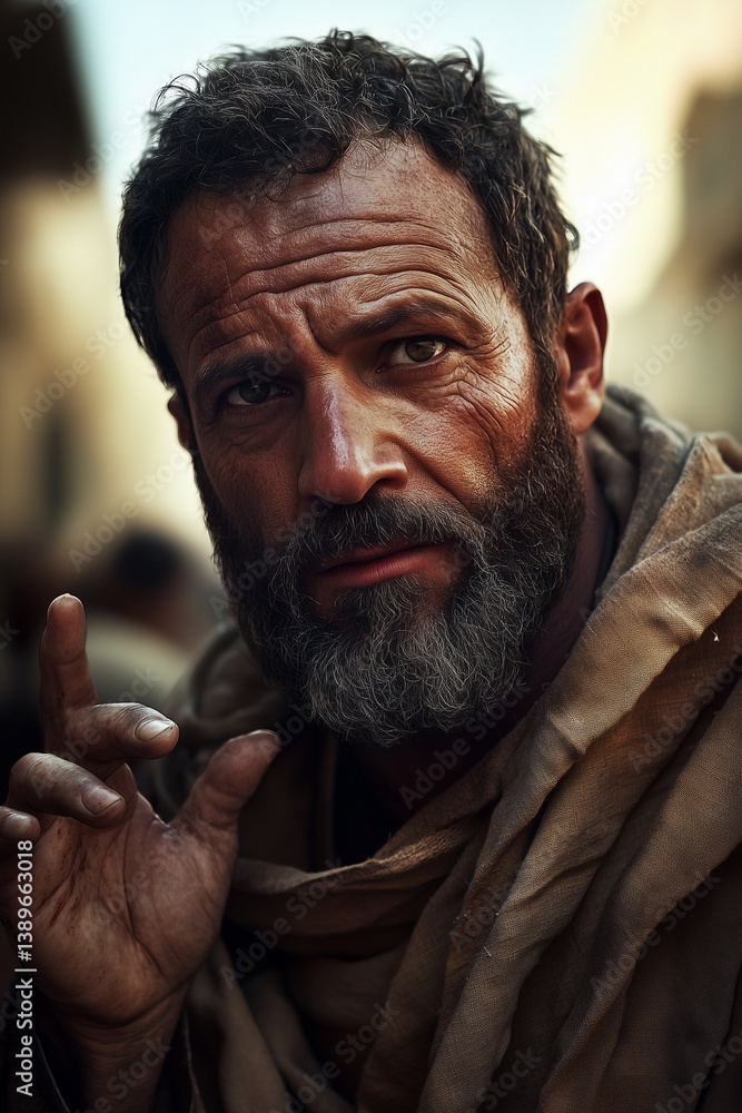 A hyper-realistic cinematic portrait of the Apostle Paul (formerly Saul of Tarsus), depicted in the 1st century AD after his dramatic conversion to Christianity.
A hyper-realistic cinematic portrait of the Apostle Paul (formerly Saul of Tarsus), depicted in the 1st century AD after his dramatic conversion to Christianity.