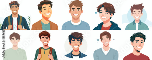 vector woman with happy expression