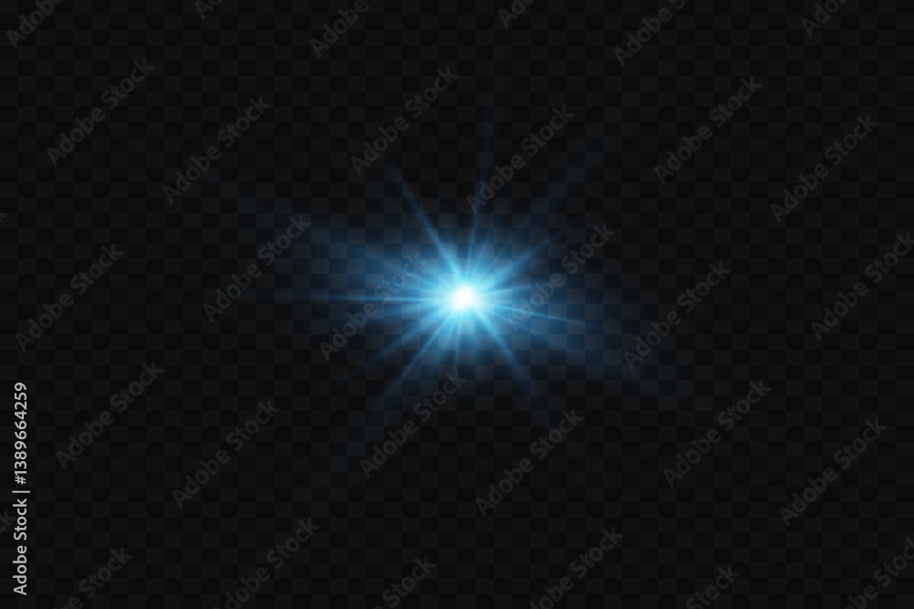 Flash of star and rays of light. Flash of star and rays of light.