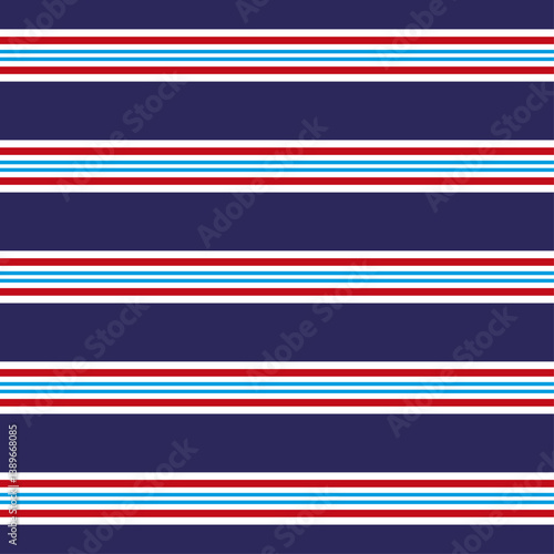 Seamless Navy and Multicolor Striped Pattern Background