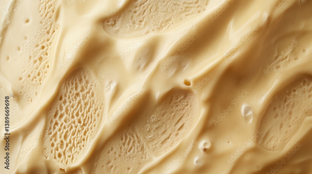 Fototapeta premium Creamy caramel ice cream texture (1)