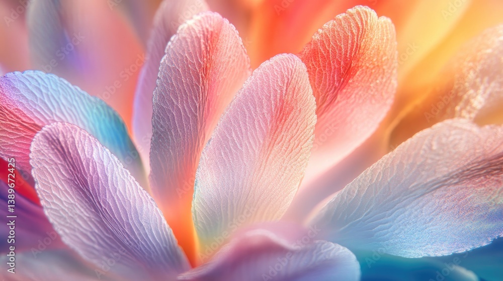 Delicate Nature of Petals in Soft Pastel Tones with a Dreamy Abstract Background