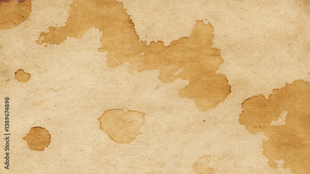 A piece of paper with brown spots