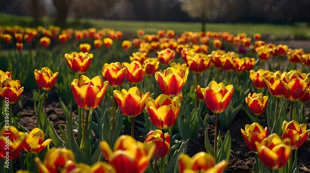 Fototapeta premium field of tulips