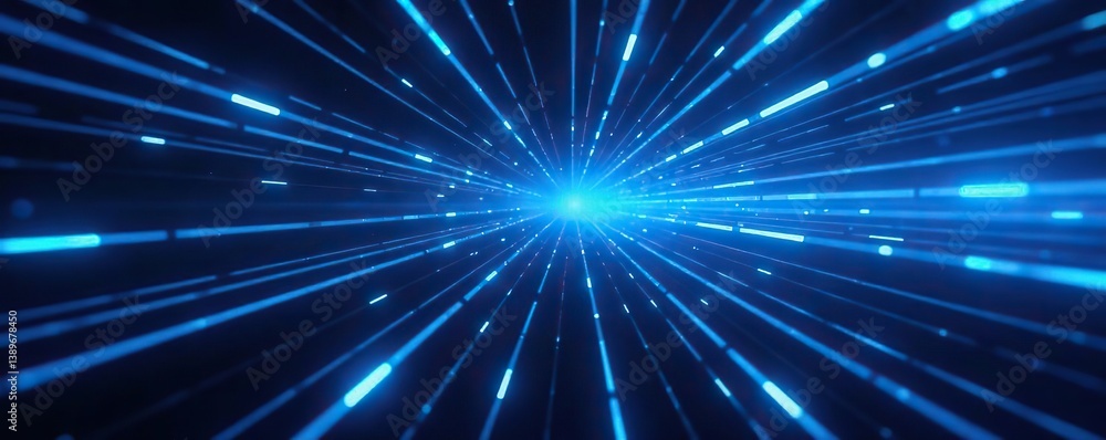 Fototapeta premium Futuristic background with blue laser beams, high-tech design, technology concept, high-tech, ambiance