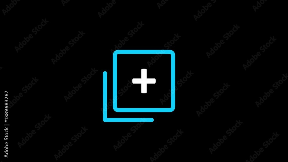 Add document file icon animation .document line icon, New File add icon isolated animation . Add document file icon animation .document line icon, New File add icon isolated animation .