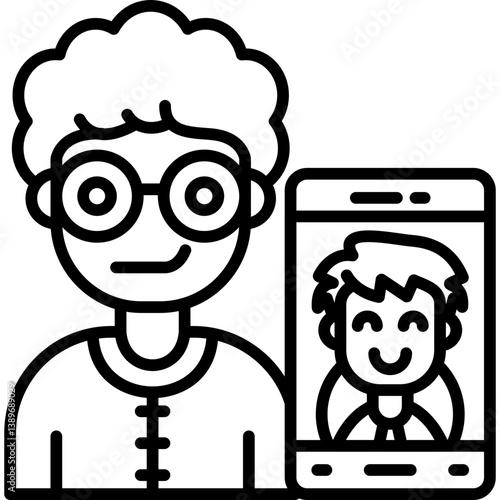 Video Call Icon Vector Element