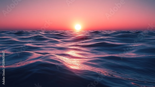 Watercolor ocean sunset sympathy card wave patterns soft gradient background with floating message panel