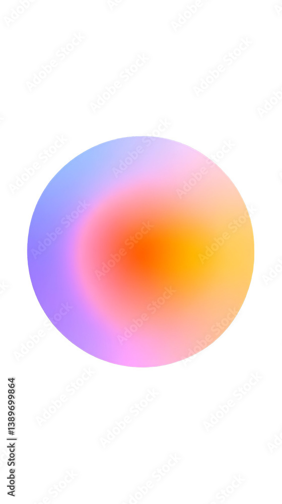 Abstract Gradient Circle Illustration In Orange Pink Purple And Yellow Colors Abstract Gradient Circle Illustration In Orange Pink Purple And Yellow Colors
