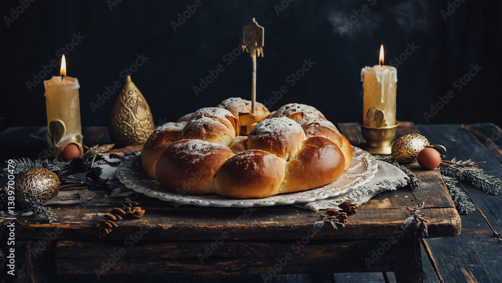 Obraz premium A delicious-looking pastry with a flaky crust and sweet topping