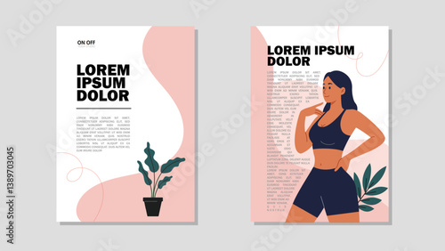 Posters of a Yoga studio for business.