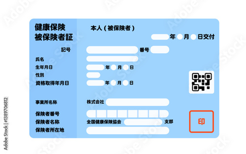本人の健康保険被保険者証