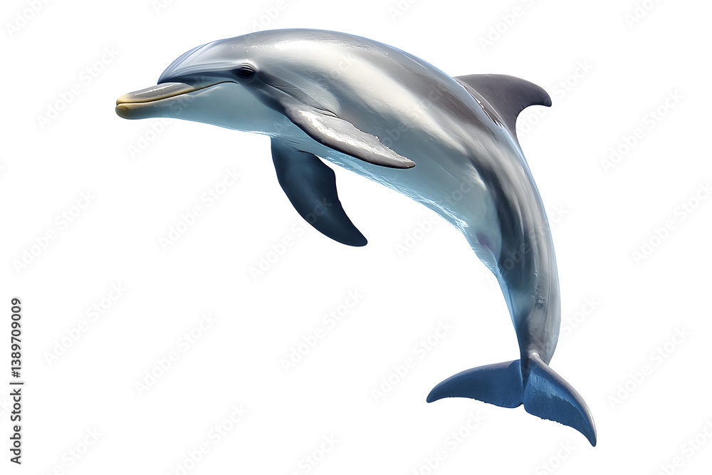 Realistic dolphin swimming isolated on transparent background Realistic dolphin swimming isolated on transparent background