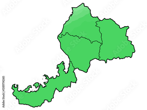 少しゆるい福井県地図 地域分け 北陸地方 旅行
