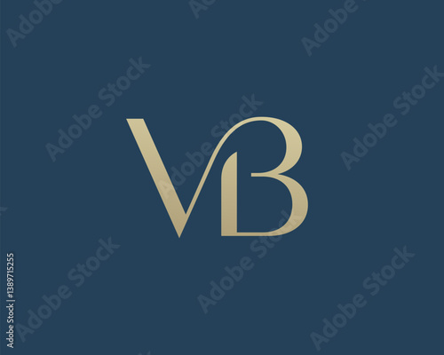 VB letter logo icon design. Classic style luxury initials monogram.