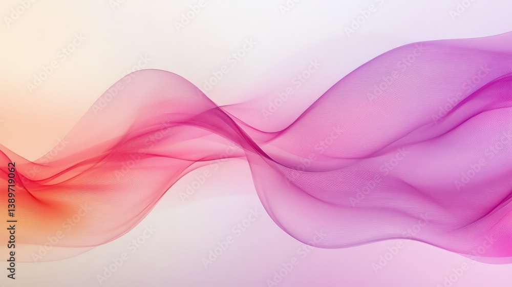 Abstract flowing lines in soft pastel colors. Delicate, wavy, translucent forms create a sense of movement and ethereal beauty Abstract flowing lines in soft pastel colors. Delicate, wavy, translucent forms create a sense of movement and ethereal beauty