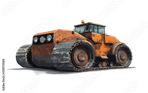 Road roller vector art