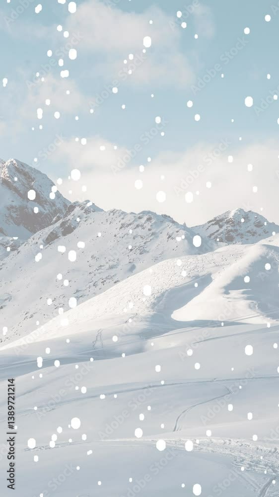 snowfall in the mountains vertical video snowfall in the mountains vertical video