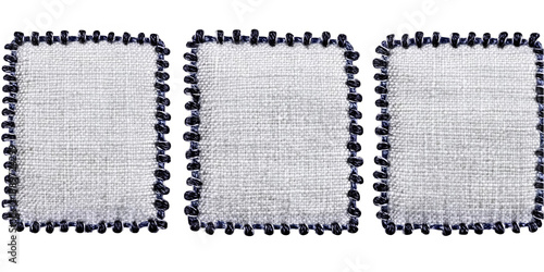 Decorative Fabric Texture Isolated Background With Textured Border Frame Illustration