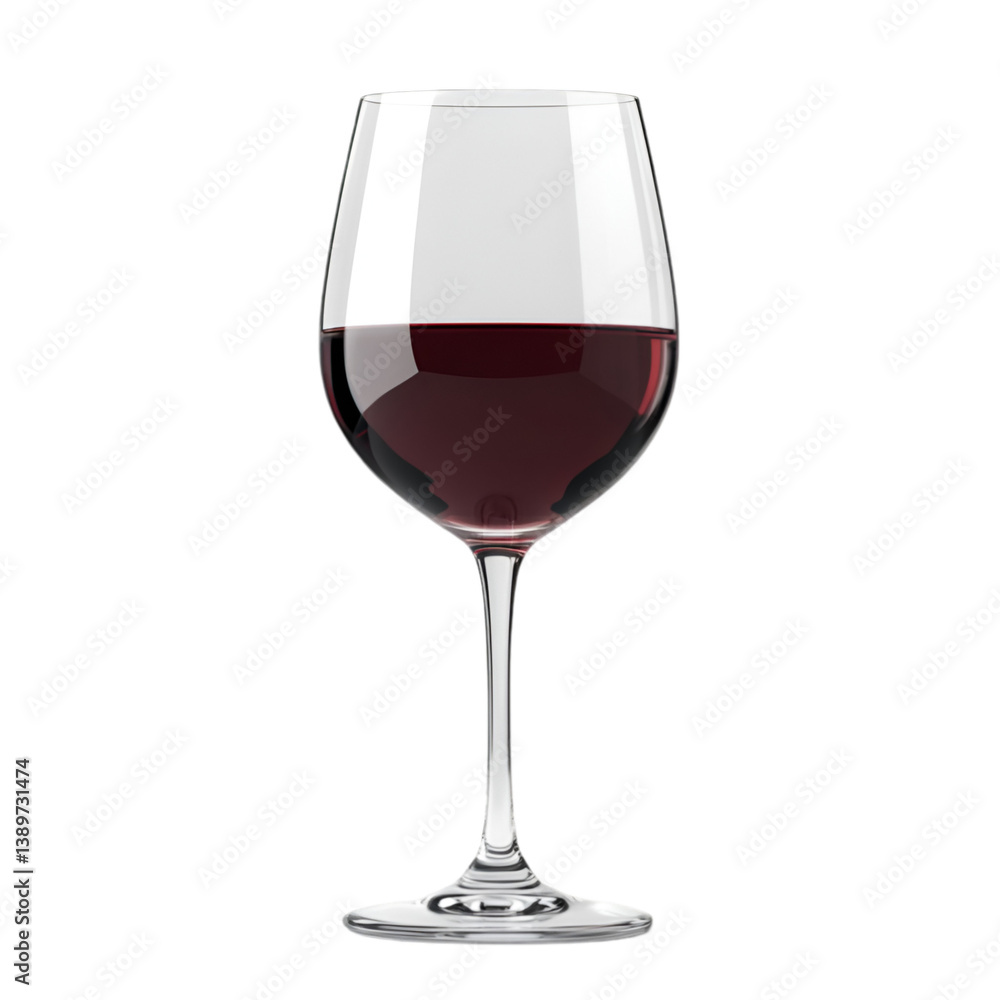 Red Wine in Elegant Glass Black Background Red Wine in Elegant Glass Black Background