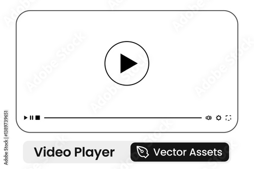 A modern video player interface with a dark theme and orange accent color. The control bar contains timestamps, playback progress and icons for HD quality toggle, volume, settings and fullscreen