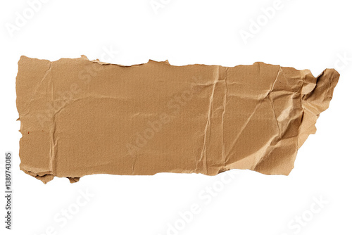 Isolated Brown Torn Paper Texture On Transparent Background Abstract Illustration