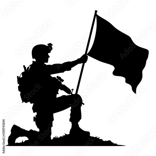 Defender with Flag