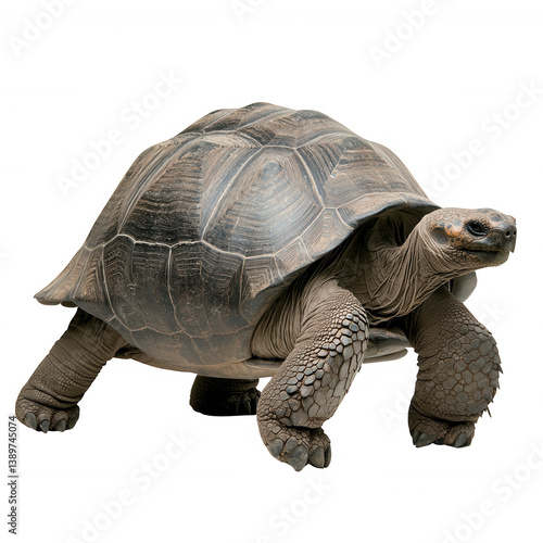 Wallpaper Mural A close-up view of a tortoise showcasing its unique shell patterns and features, perfect for nature enthusiasts and educational purposes. Torontodigital.ca