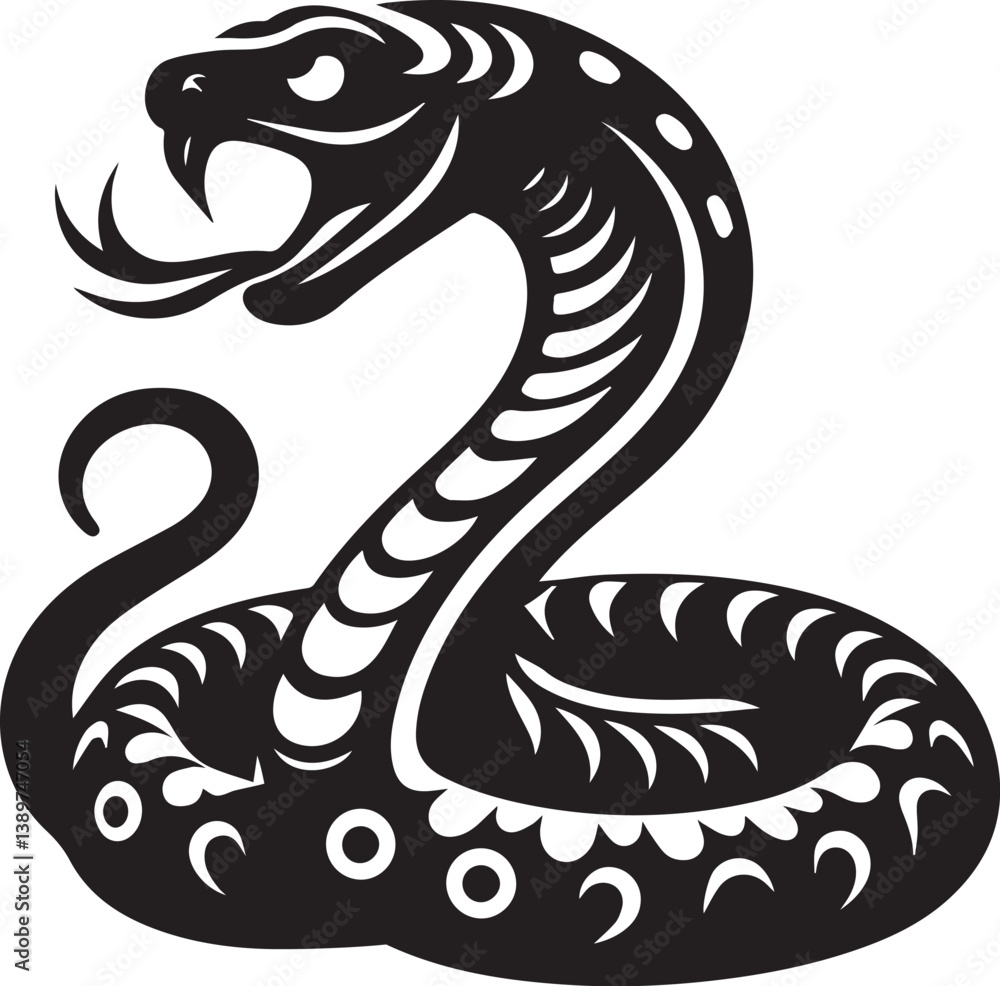 silhouette of clean vector of snake isolated silhouette of clean vector of snake isolated