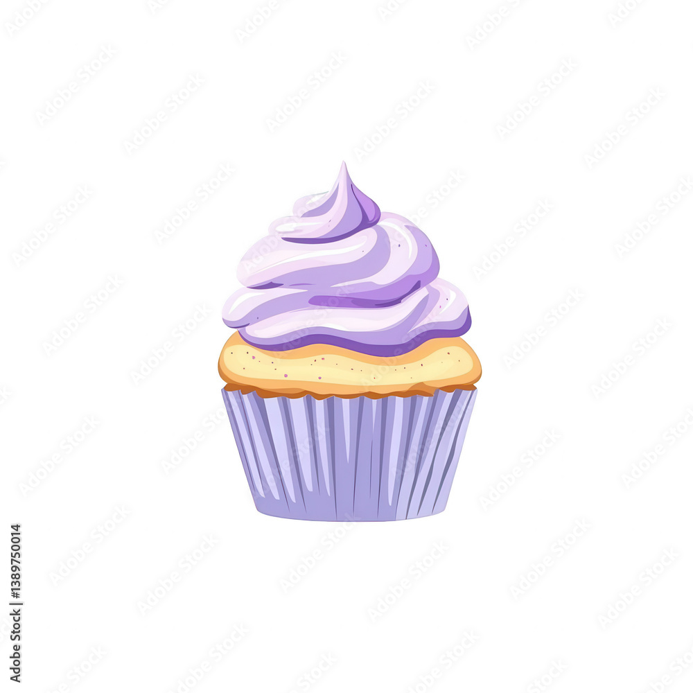 A delicious cupcake topped with fluffy purple frosting, perfect for celebrations or as a sweet treat. Its delightful appearance invites indulgence and joy. A delicious cupcake topped with fluffy purple frosting, perfect for celebrations or as a sweet treat. Its delightful appearance invites indulgence and joy.