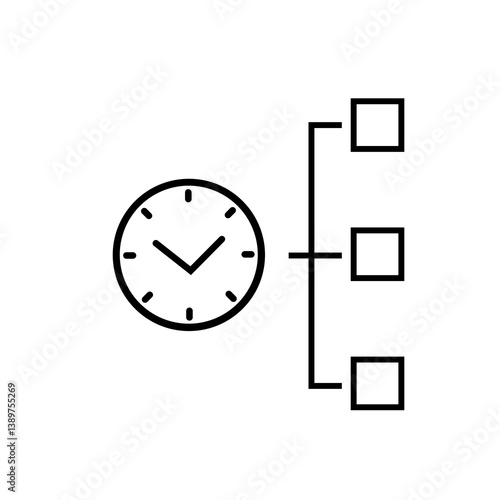 clock on white background